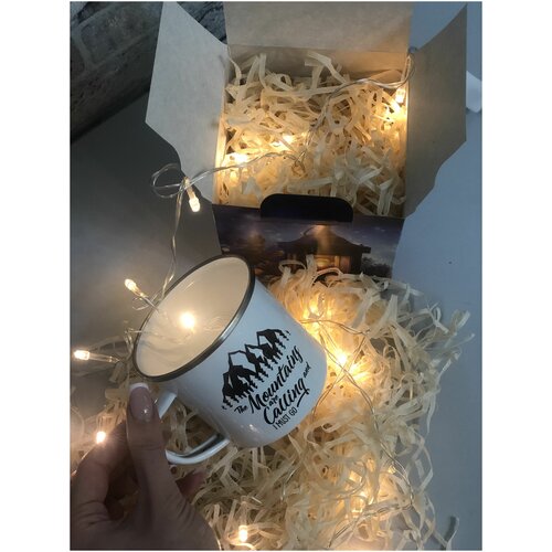 Кружка авторская эмалированная, туристическая, 350 мл. 