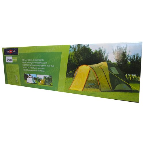 Палатка 4-х местная MIFINE, ткань - полиэтилен / туристическая / для кемпинга / летняя