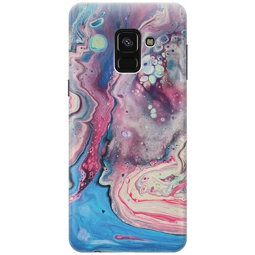 фото Gosso ультратонкий силиконовый чехол-накладка для samsung galaxy a8+ (2018) с принтом "разноцветный мрамор"