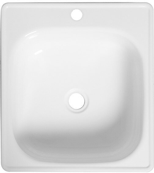 фото Мойка кухонная стальная "Сантэкс", 450 х 505 х 160 мм, эмалированная, с кронштейнами