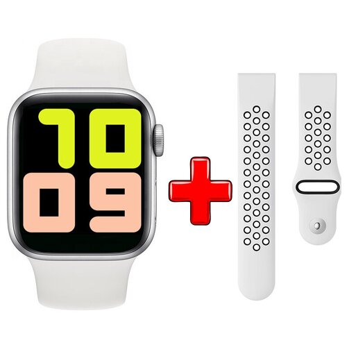 Смарт-часы Smart Watch T55 с двумя ремешками белые 106500₽