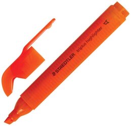 Текстовыделитель STAEDTLER (Германия) "Triplus", неон оранжевый, трехгранный, линия 2-5 мм, 3654-4 - 3 шт.