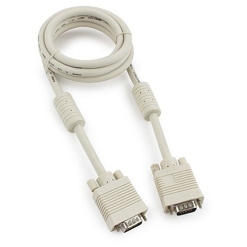 кабель для монитора vga 15m 15m 1 8м Кабель Gembird VGA - VGA, CC-PPVGA, 1.8 м, 1 шт., белый