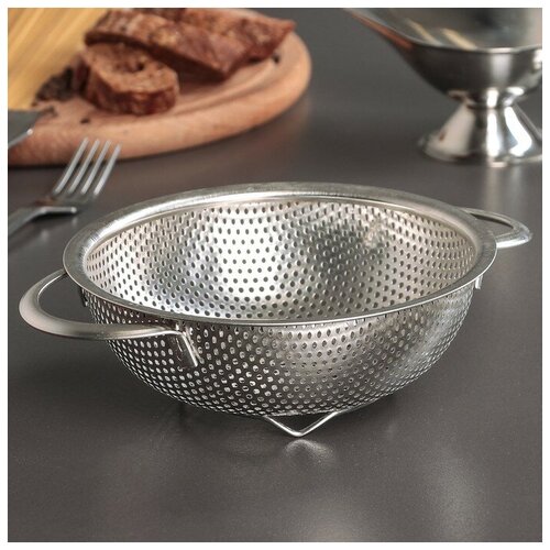 Дуршлаг из нержавеющей стали Марко d165 см две ручки цвет хромированный 559₽