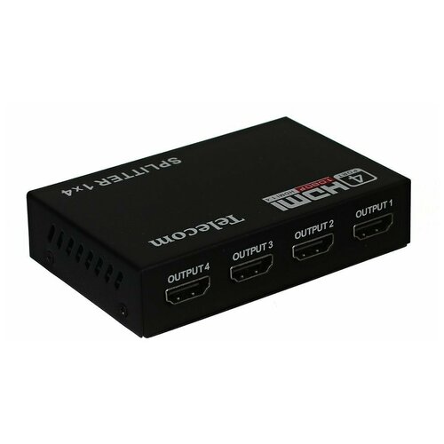 Разветвитель HDMI 1=>4 , каскадируемый , 1.4v+3D Telecom разветвитель tv сигнала belsis splitter bl1076