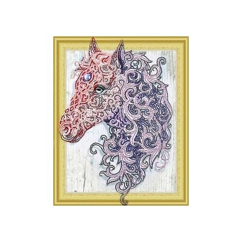 Алмазная мозаика “Аметистовая лошадь” 40х50см.