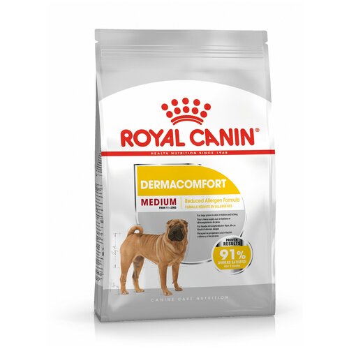 Корм сухой ROYAL CANIN MEDIUM DERMACOMFORT корм для собак средних пород склонных к кожным раздражениям и зуду 3 кг х 2 шт