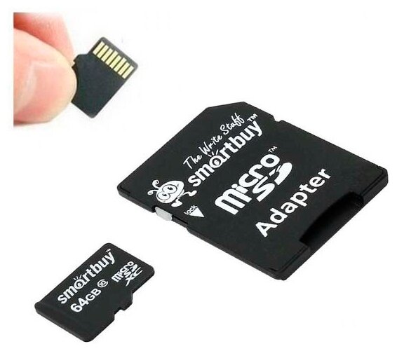 Карта памяти Smartbuy 64GB Class 10 micro SD без адаптера — фото 1
