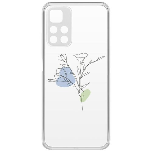 Чехол-накладка Krutoff Clear Case Эустома для Xiaomi Redmi Note 11