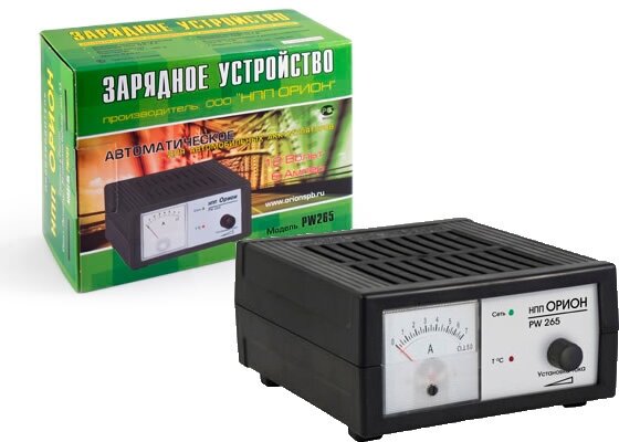 Зарядное устройство 6A 12V автоматическое (амперметр) PW265