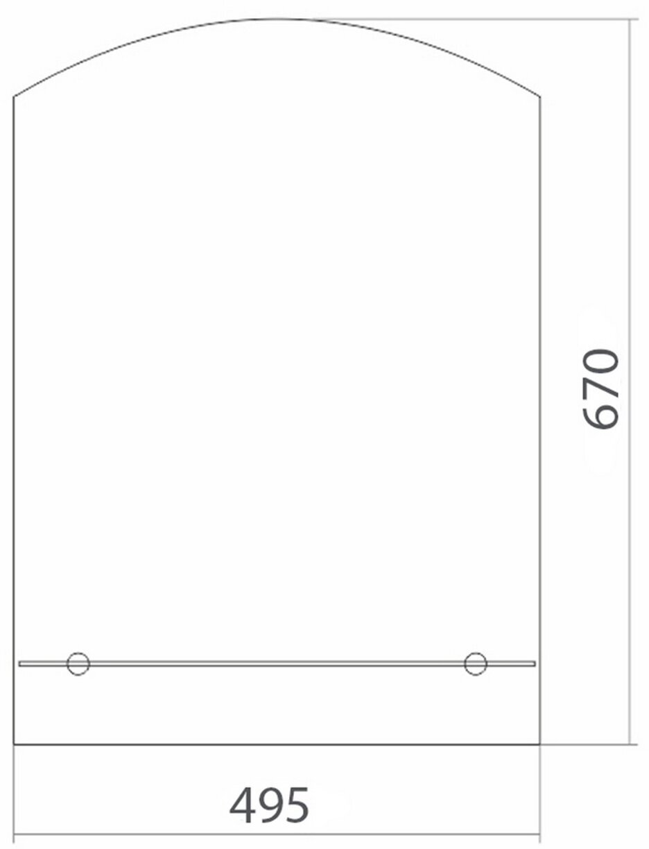 Зеркало для ванной шанс люкс 49,5х67 см с полкой фацетом 10 мм - фотография № 2