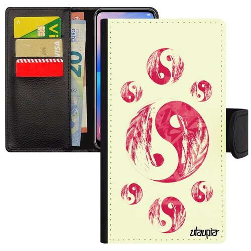 фото Защитный чехол книжка для мобильного // apple iphone se 2020 // "инь и ян" стиль yin and yang, utaupia, белый