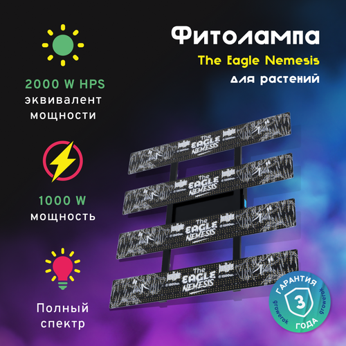 LED лампа The Eagle Nemesis 1000W с диммером и ваттметром