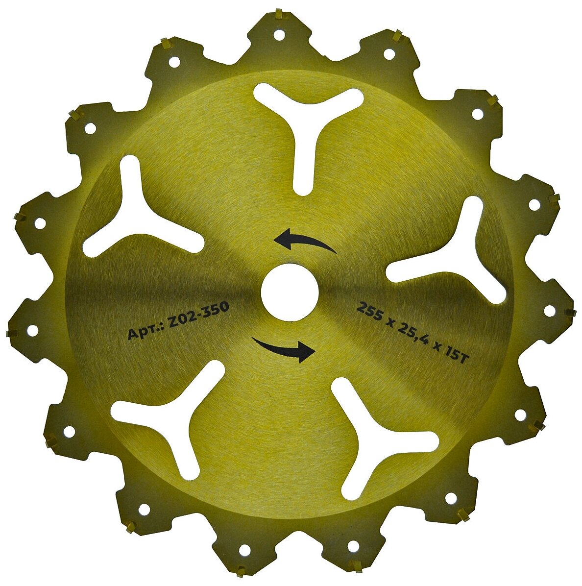 Диск для триммера 255 х 25.4 х 15 Gold 15, п/к 25.4х22мм