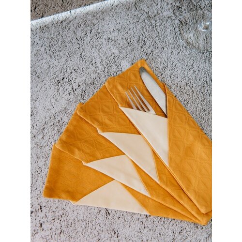 Конверт текстильный под приборы 4 шт.