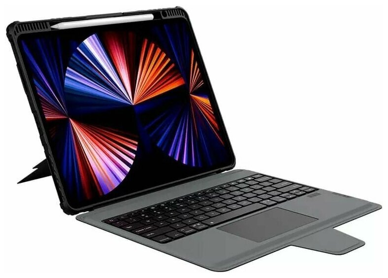 Противоударный чехол клавиатура Nillkin Bumper Combo Keyboard Case для Apple iPad Pro 12.9 2020/2021/2022 черный