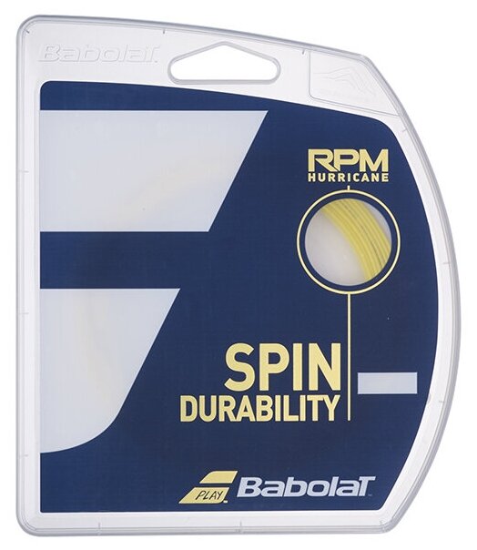 Струна для тенниса Babolat 12m RPM Hurricane Yellow 241141-113, 1.25