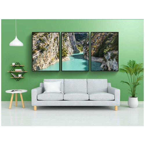 фото Набор модулных постеров для интерьера "франция, lac de sainte-croix, sainte-croix-du-verdon" 60x90 см. в тубусе, без рамки lotsprints