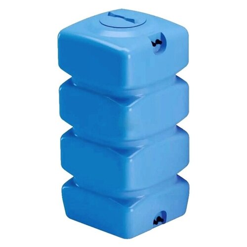 АКВАТЕК Бак для воды QUADRO W 750 синий (штуцеры, поплавок) вертикальный