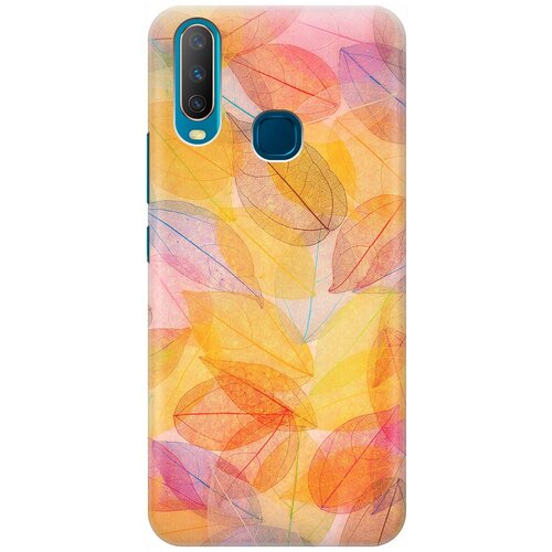 фото Re:pa накладка transparent для vivo y17 / y3 / y12 / y15 с принтом "разноцветные листья"