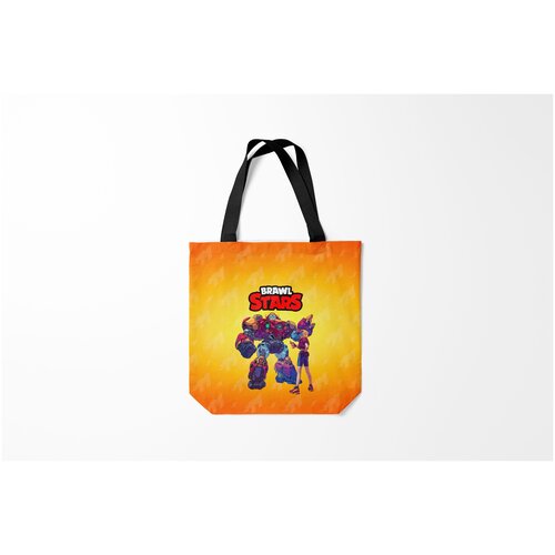 фото Сумка-шоппер / 40х40 см / геймерам / brawl stars макс и вольт burnettie