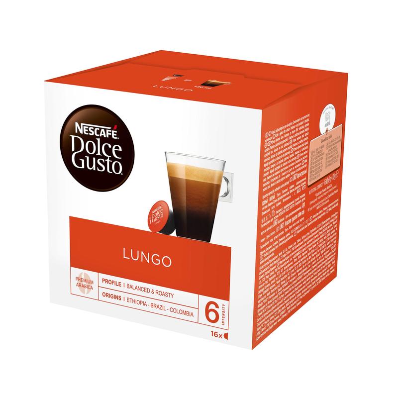 Кофе в капсулах Nescafe Dolce Gusto Lungo, интенсивность 6, 16 порций, 16 кап. в уп.