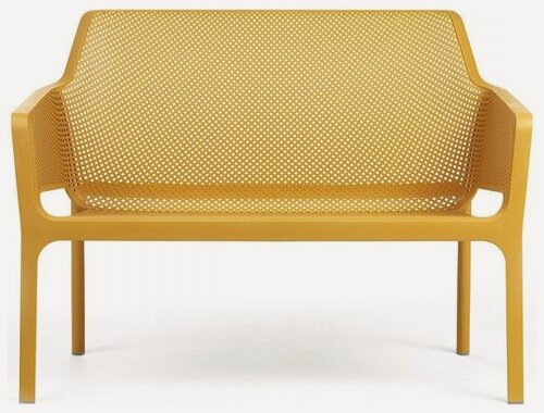 Изображение товара Садовый диван Nardi Net Bench на 2 персоны, Италия, цвет горчичный
