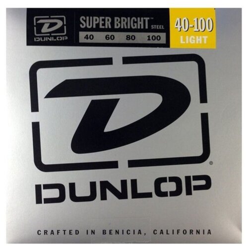 DBSBS40100 Super Bright Комплект струн для бас-гитары, нерж. сталь, Light, 40-100, Dunlop