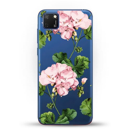 фото Силиконовый чехол розовые цветы на huawei y5p andy & paul