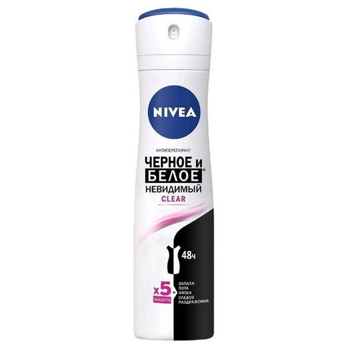 Антиперспирант Nivea «Черное и Белое», спрей, невидимый, 150 мл