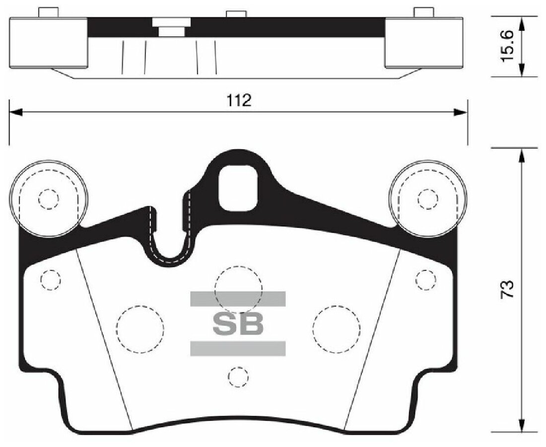 Тормозные колодки задние SP2198 для VOLKSWAGEN TOUAREG 2003>/ PORSCHE CAYENNE 2003> / AUDI Q7 2007-