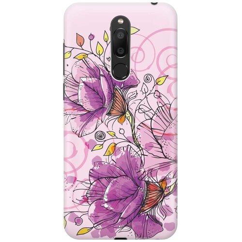 фото Re:pa накладка transparent для meizu m6t с принтом "розовые цвета"