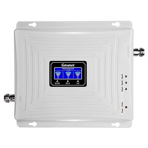 Lintratek KW20C-GDW - Репитер 2G GSM DCS 3G UMTS 4G LTE 900/1800/2100 МГц - усилитель сотовой связи и мобильного Интернета - разъемы N-female