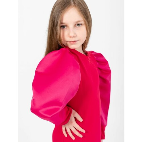 Платье-карандаш нарядное, размер 140, розовый
