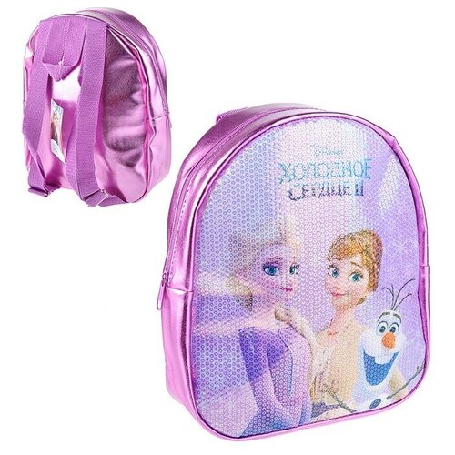 фото Рюкзак "холодное сердце" 27х23х8,5см экокожа с пайетками 1 отделение ( disney) hatber