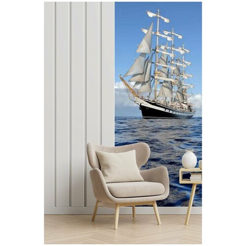 Самоклеящиеся фотообои Парусник размер 90x210 см эффект сепия отраженный 1928₽