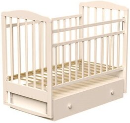 Кровать детская ВДК DREAM поперечный маятник, ящик, Milky