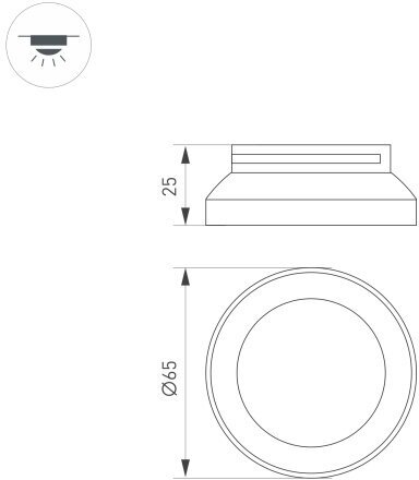 022650 Вставка декоративная SP-POLO-R65 (белая) Arlight - фото №3