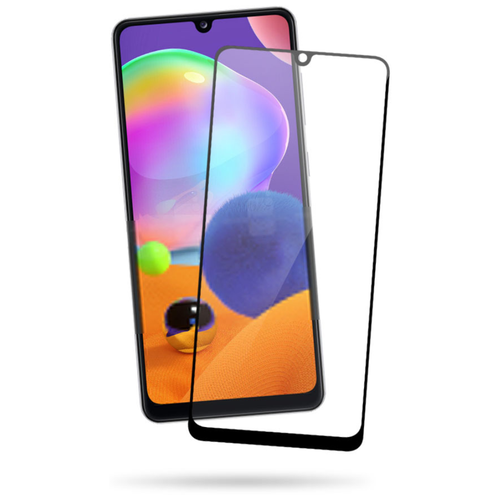 3D/5D защитное стекло MyPads для Samsung Galaxy A31 SM-A315 (2020) с закругленными изогнутыми краями которое полностью закрывает экран / дисплей . накладка силикон для samsung galaxy a31 2020 a315 прозрачная черная