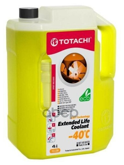фото Охлаждающая Жидкость Низкозамерзающая Totachi Extended Life Coolant -40 C , 4л TOTACHI арт. 4589904926624
