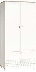 Шкаф для одежды Mobi Эйп 13.334 цвет белый/дуб белый, ШхГхВ 85х51,1х183,8 см., универсальная сборка