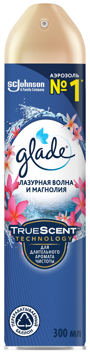 Glade Аэрозоль Лазурная волна и Магнолия, 300 мл, , 