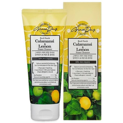 Купить Grace Day Пенка для умывания с экстрактом лимона и каламанси – Real fresh calamansi & lemon, 100мл