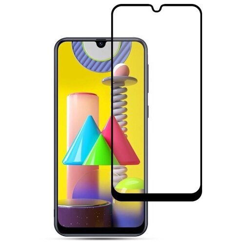 3D/5D защитное стекло MyPads для Samsung Galaxy M31 SM-M315 (2020) с закругленными изогнутыми краями которое полностью закрывает экран / дисплей .