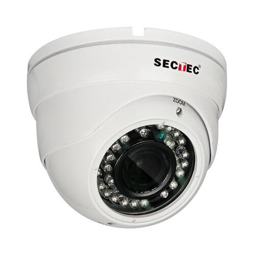 Уличная вариофокальная 5Мп AHD камера видеонаблюдения SECTEC ST-AHD760HD4S-5M 540000₽