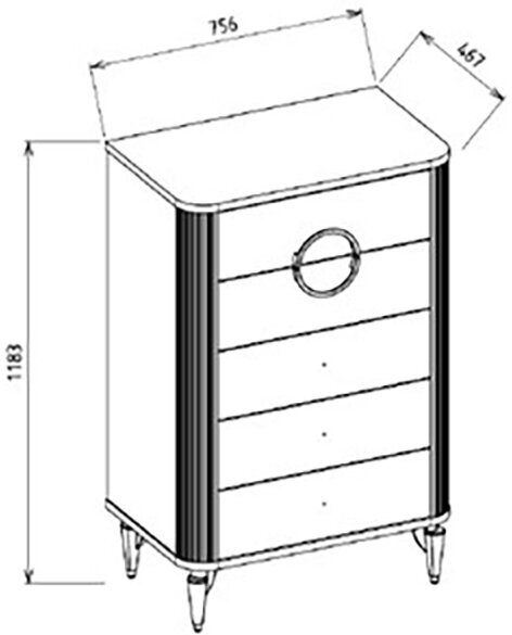 Комод Bellona Sanvito SANV-28, размер 76х47х118 см, цвет: бежевый - фотография № 4