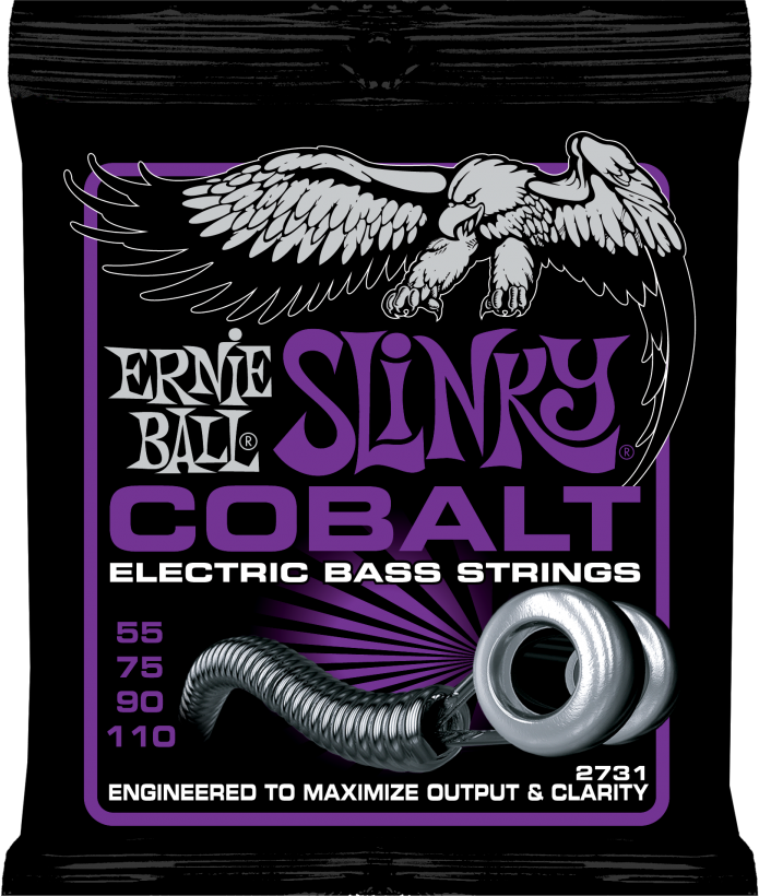 Ernie Ball 2731 струны для бас-гитары Cobalt Bass Power Slinky (55-75-90-110)