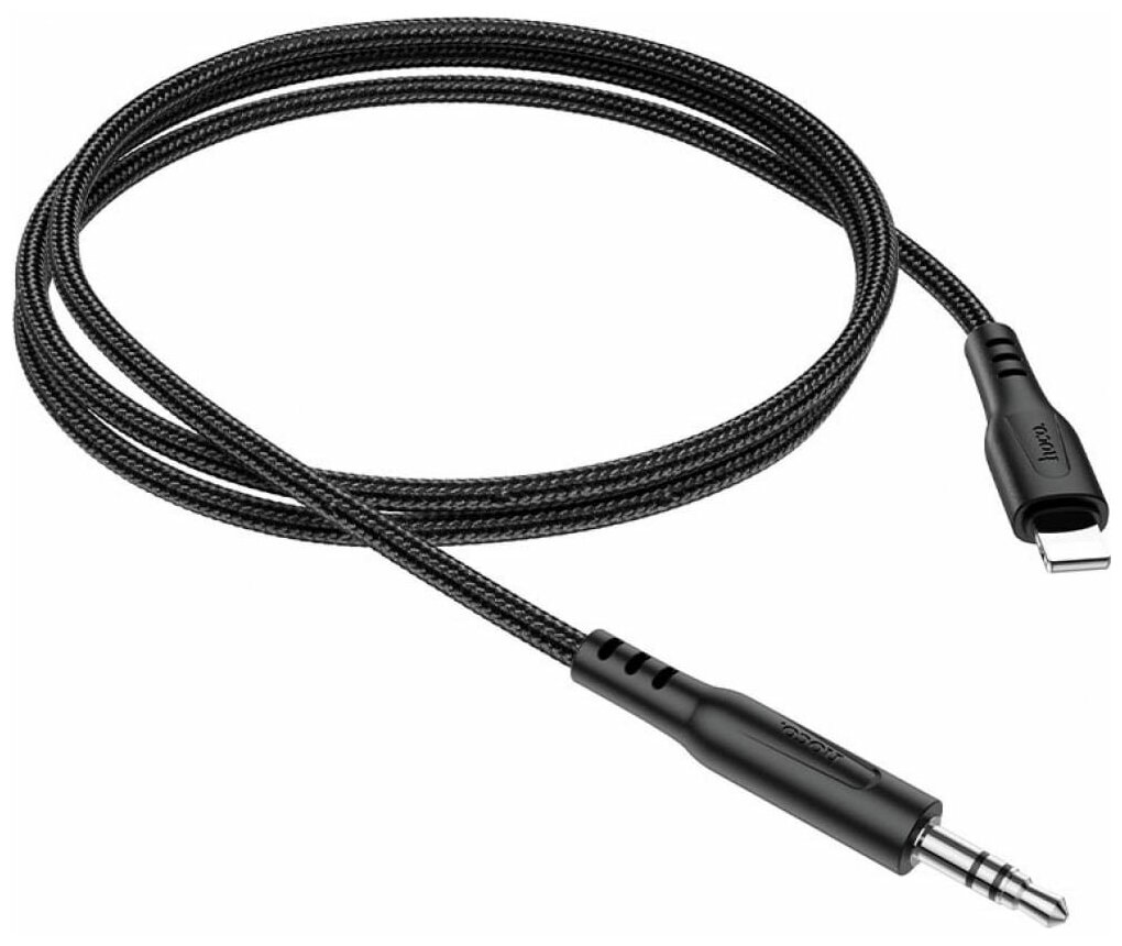 Аудио-кабель HOCO UPA18 for iP digital audio, Lightning to mini Jack 3.5mm, 1 м, Черный