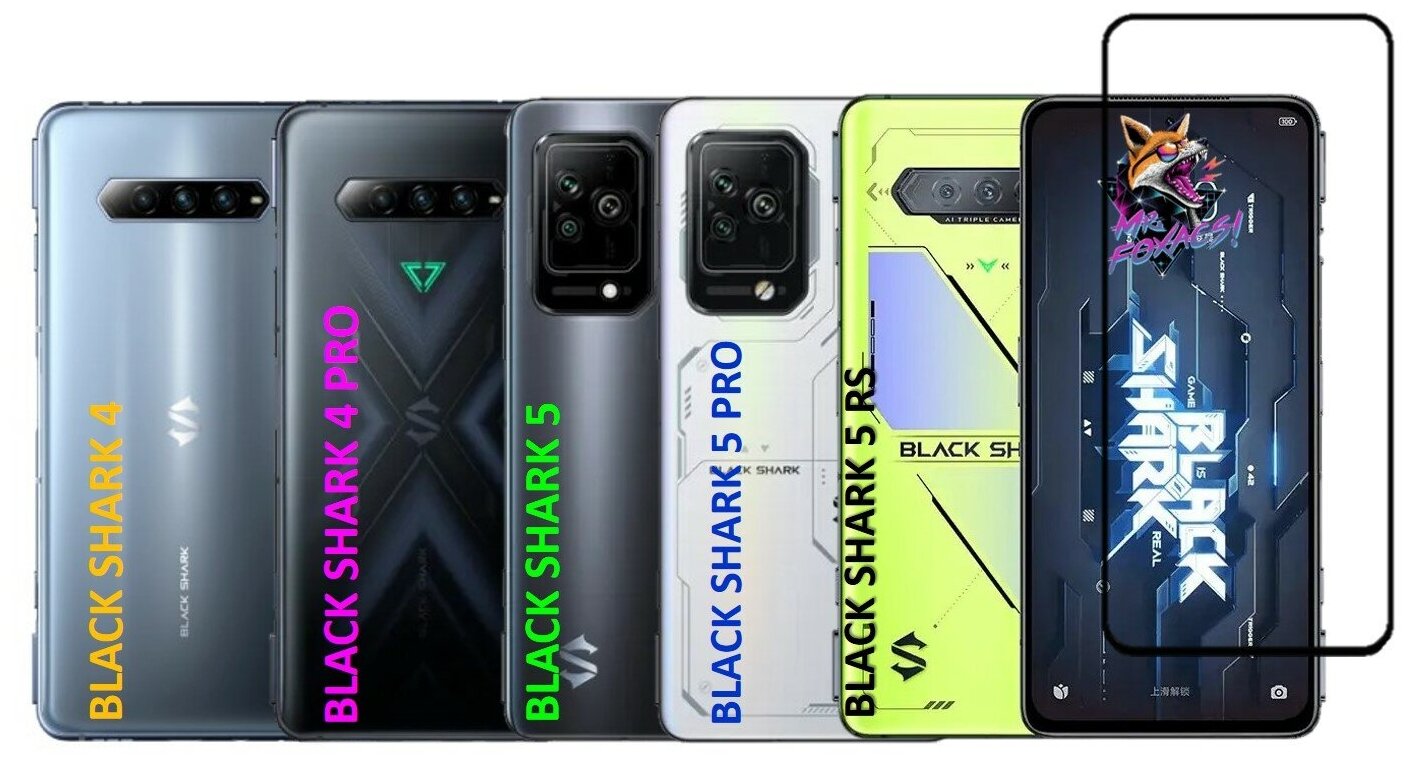 Защитное стекло для Black Shark 5 Pro / Shark 5 / Shark 4 Pro ( Шарк 5 Про) Полноэкранное защитное Закаленное стекло с олеофобным покрытием Premium 9H