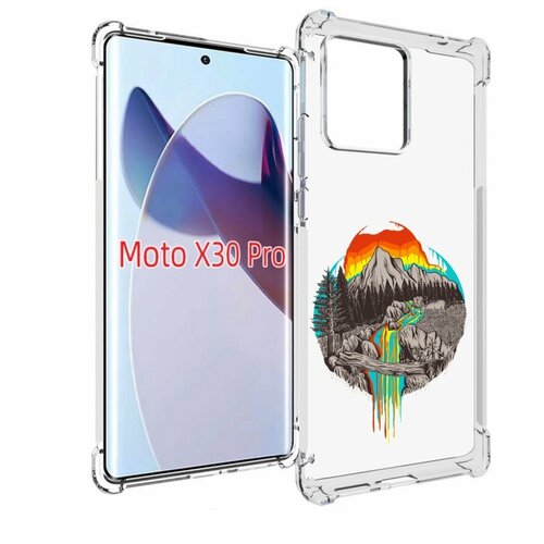 Чехол MyPads Радужный водопад для Motorola Moto X30 Pro задняя-панель-накладка-бампер
